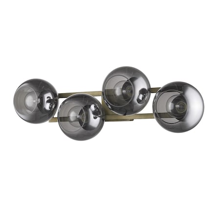 Estallar 10.75 x 29.25 x 8.25 in. Lunette 4-Light Aged Brass Sconce ES3101962
